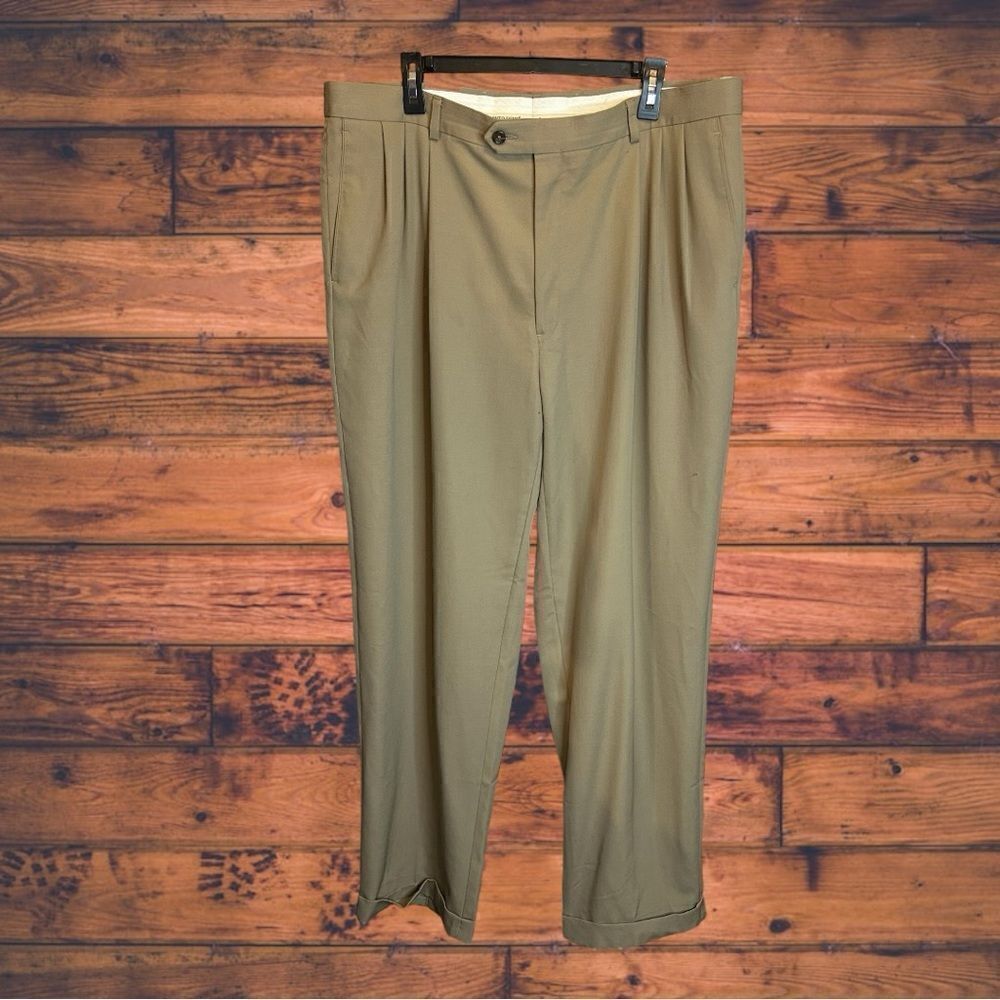 5 for $25🔥Pronto-Uomo Tan‎ Cuffed Hem Dress Pants Size 40X33